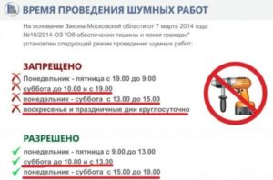 Время шумных работ в жилых домах спб 2016 2019