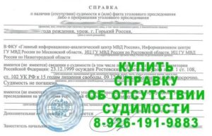 Срочно получить справку о несудимости в спб